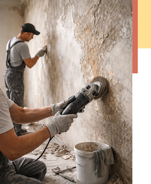 Снятие и удаление краски со стен в чусовом от 2194 руб. — ОТДЕЛОЧНИК-Чсв