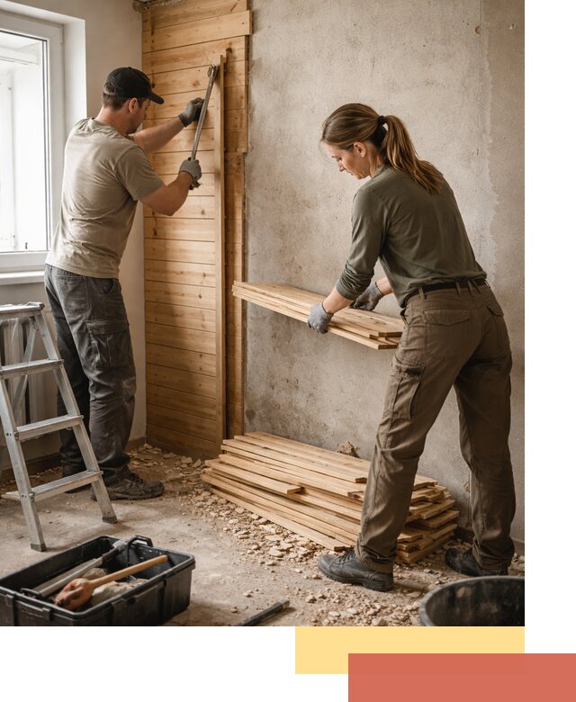 Демонтаж вагонки со стен в чусовом — профессиональный демонтаж