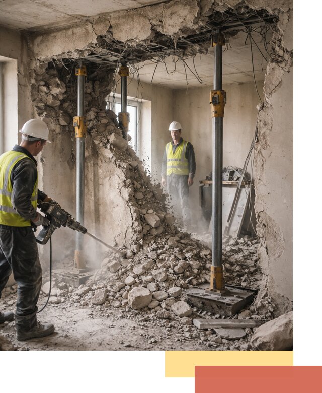 Снос несущих стен в чусовом с гарантией безопасности и качества