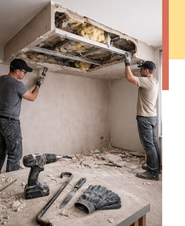 Демонтаж короба из гипсокартона в чусовом от 1588 руб. — быстро и недорого | ОТДЕЛОЧНИК-Чсв