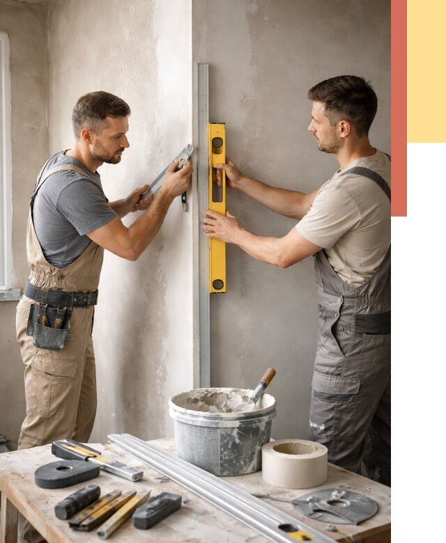 Выведение углов стен в чусовом от 1933 руб. быстро и недорого | ОТДЕЛОЧНИК-Чсв