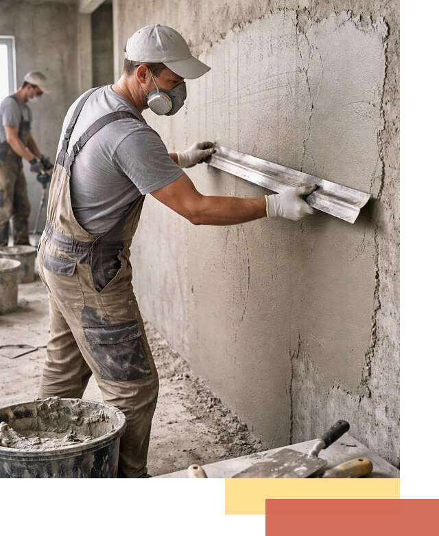 Штукатурка бетонных стен в чусовом качественно и долговечно