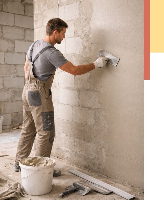 Штукатурка стен из газобетона в чусовом от 2194 руб./м2 — быстро и недорого | ОТДЕЛОЧНИК-Чсв