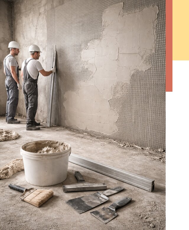 Штукатурка стен по сетке в чусовом от 5746 руб./м2 — быстро и недорого | ОТДЕЛОЧНИК-Чсв