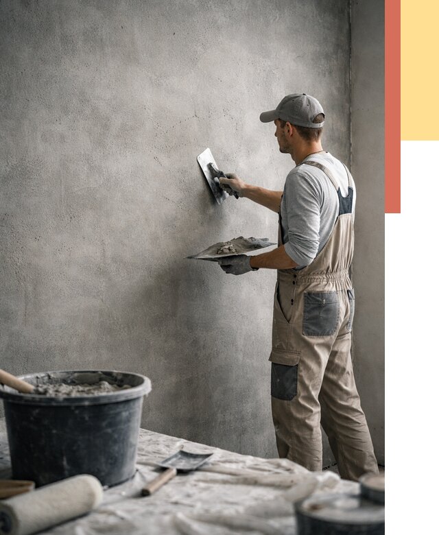 Декоративная штукатурка под бетон в чусовом от 2612 руб./м² — нанесение под ключ | ОТДЕЛОЧНИК-Чсв