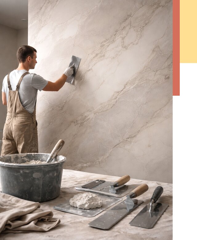 Декоративная штукатурка под мрамор в чусовом от 2925 руб./м² — быстро и недорого | ОТДЕЛОЧНИК-Чсв