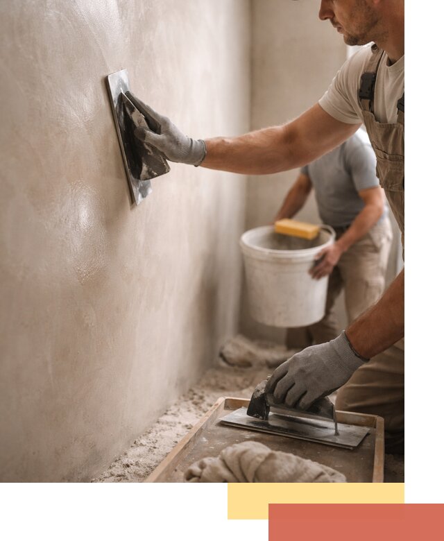 Нанесение марокканской штукатурки таделакт в чусовом