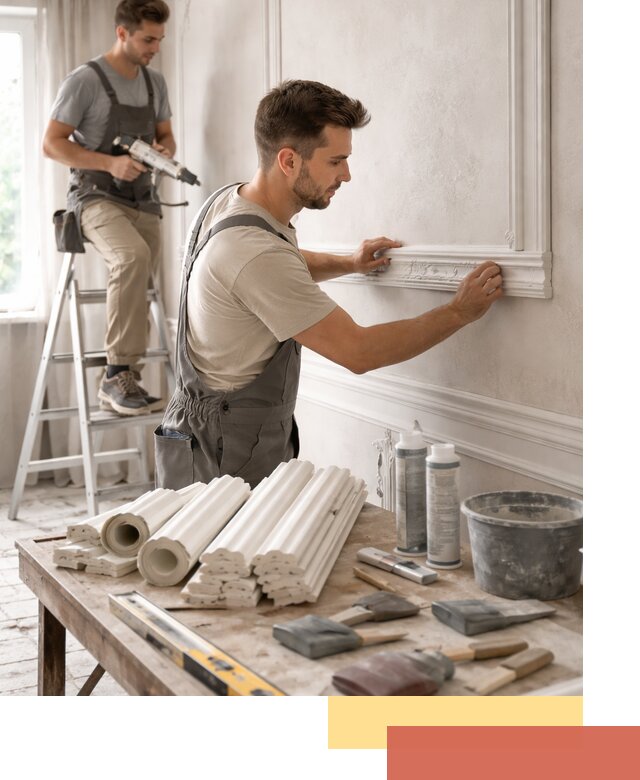 Монтаж лепнины на стены в чусовом профессионально и качественно