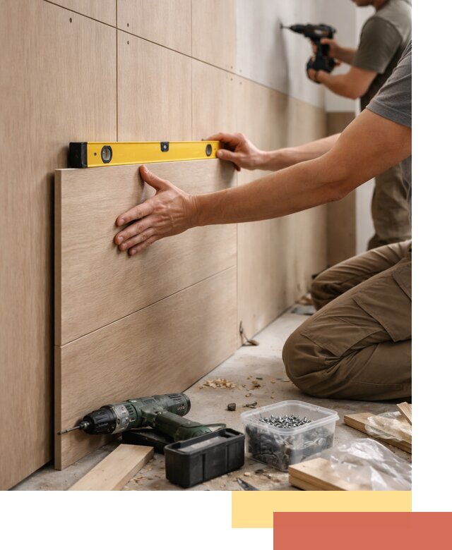 Профессиональный монтаж МДФ панелей на стены в чусовом