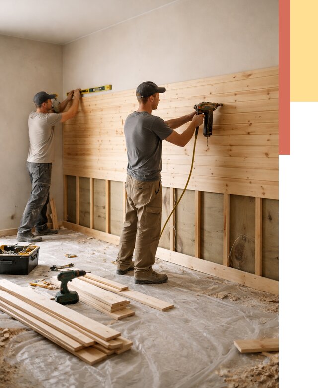 Монтаж деревянной вагонки на стены в чусовом от 7836 руб. | Услуги монтажа вагонки | ОТДЕЛОЧНИК-Чсв