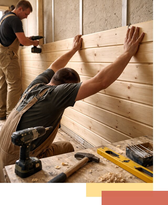 Монтаж деревянной вагонки на стены в чусовом быстро и качественно