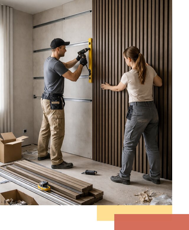 Монтаж реечных панелей на стены в чусовом