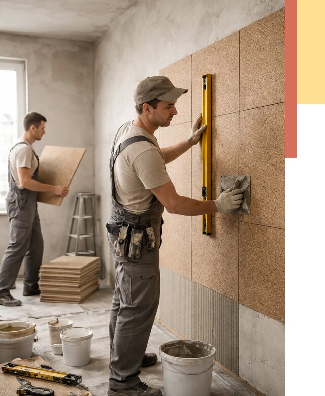 Монтаж пробковых панелей на стены в чусовом от 3657 руб. — ОТДЕЛОЧНИК-Чсв