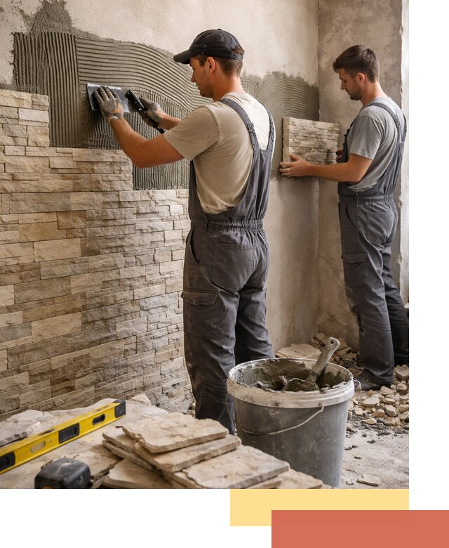 Монтаж искусственного камня в чусовом — облицовка стен и фасадов