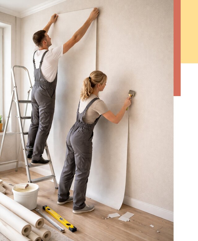 Поклейка флизелиновых обоев в чусовом от 6269 руб. | Быстро и недорого — ОТДЕЛОЧНИК-Чсв