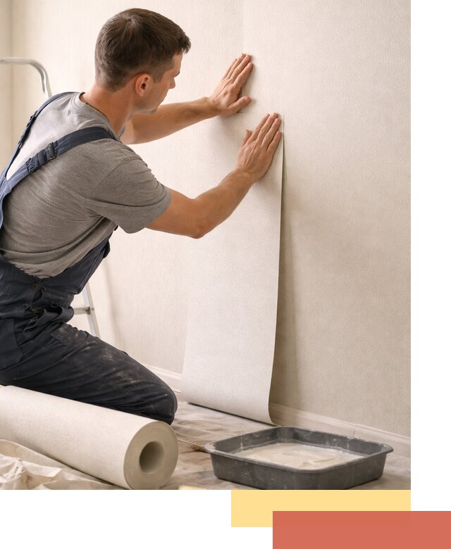 Поклейка флизелиновых обоев в чусовом качественно и быстро