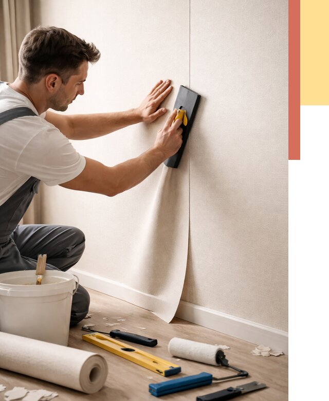 Поклейка виниловых обоев в чусовом от 4702 руб. | Быстро и недорого — ОТДЕЛОЧНИК-Чсв