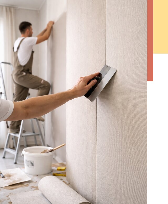 Поклейка текстильных обоев в чусовом от 4702 руб. под ключ | ОТДЕЛОЧНИК-Чсв