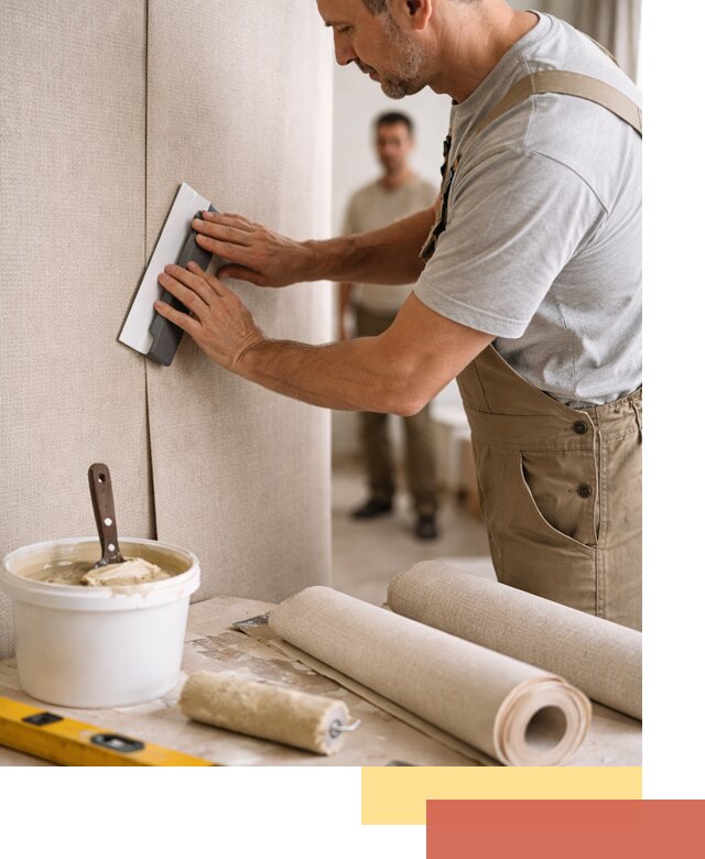 Поклейка текстильных обоев в чусовом профессионально и аккуратно