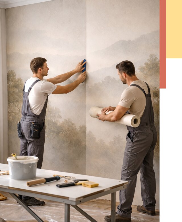 Поклейка фотообоев в чусовом от 8881 руб/м² — быстро и недорого | ОТДЕЛОЧНИК-Чсв