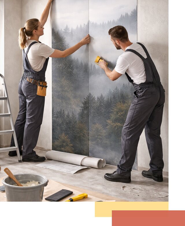 Поклейка фотообоев профессионально в чусовом под ключ