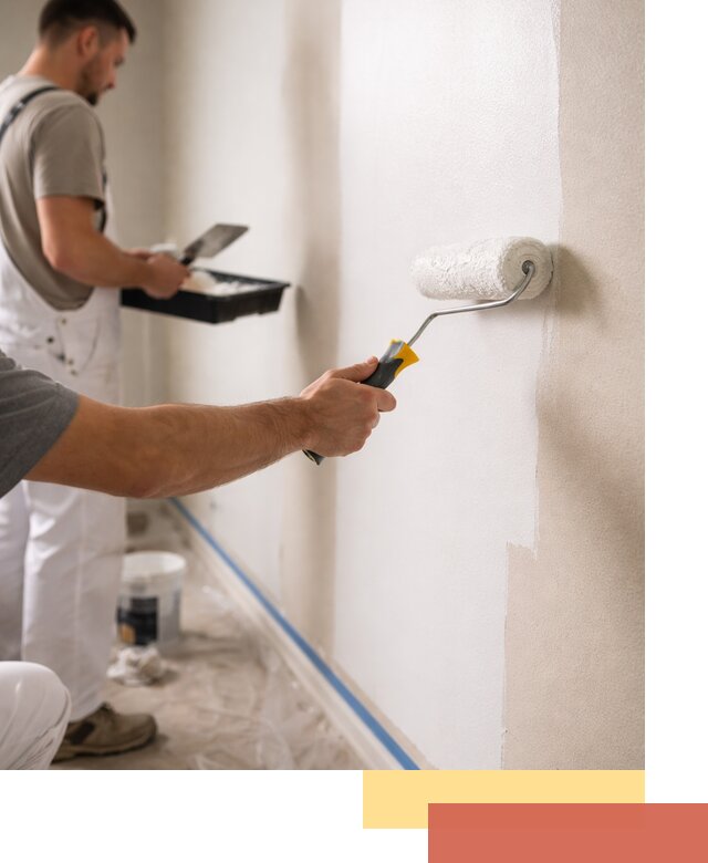 Покраска стен акриловой краской профессионально в чусовом