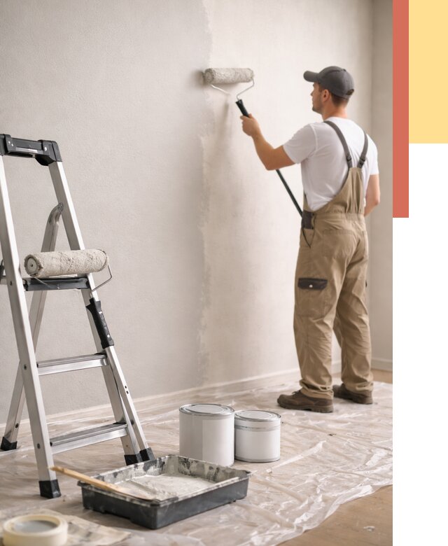 Покраска стен латексной краской в чусовом от 4702 руб. за м2 | ОТДЕЛОЧНИК-Чсв