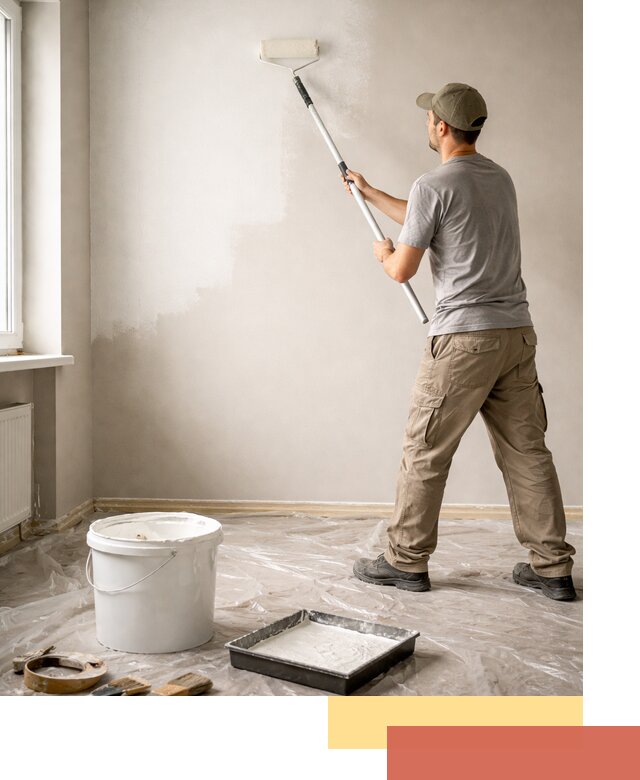 Покраска стен латексной краской в чусовом качественно и быстро