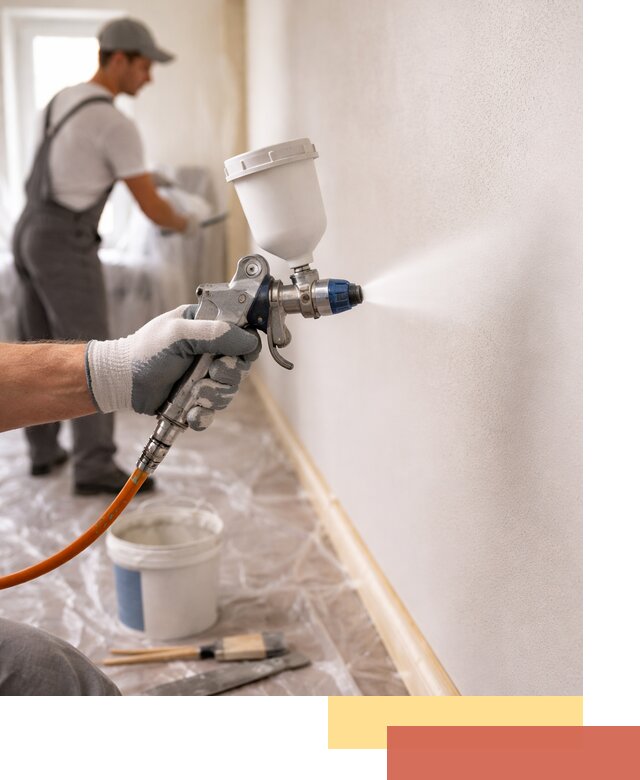 Покраска стен краскопультом в чусовом быстро и качественно