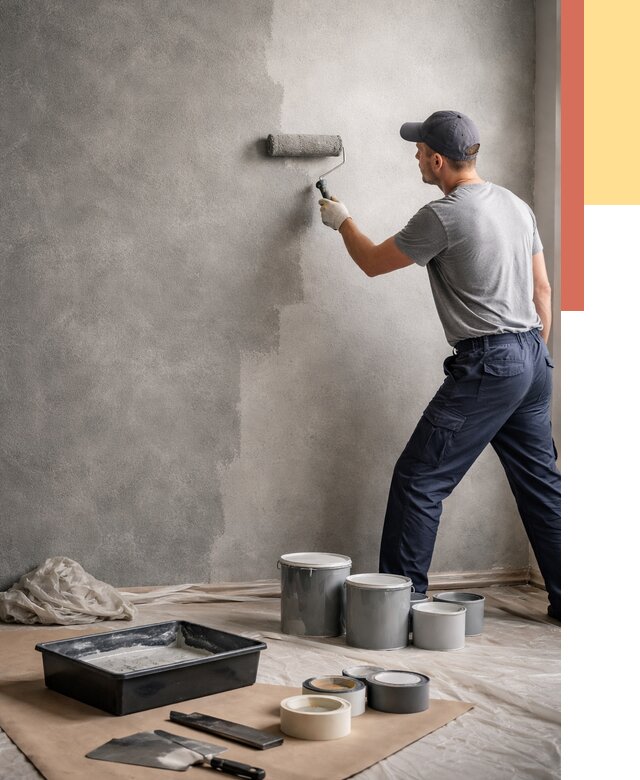 Покраска стен под бетон в чусовом от 679 руб. за м2 — быстро и недорого | ОТДЕЛОЧНИК-Чсв