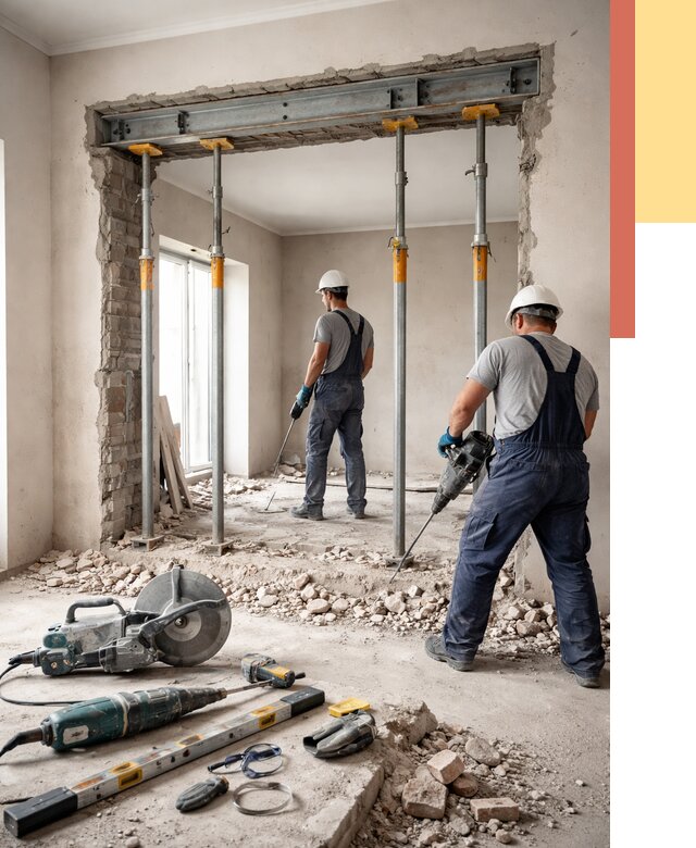 Прорезка проема в стене в чусовом от 4702 руб. — быстро и недорого | ОТДЕЛОЧНИК-Чсв