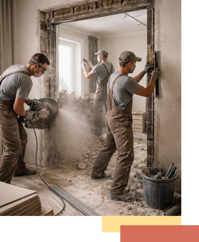 Расширение дверного проема под установку новой двери в чусовом