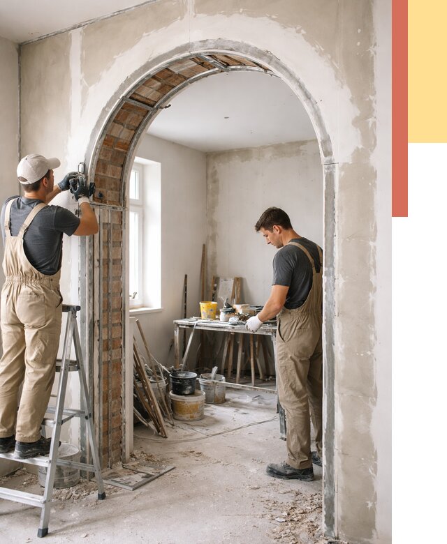 Устройство арочного проема в чусовом от 9926 руб. под ключ — быстро и недорого | ОТДЕЛОЧНИК-Чсв