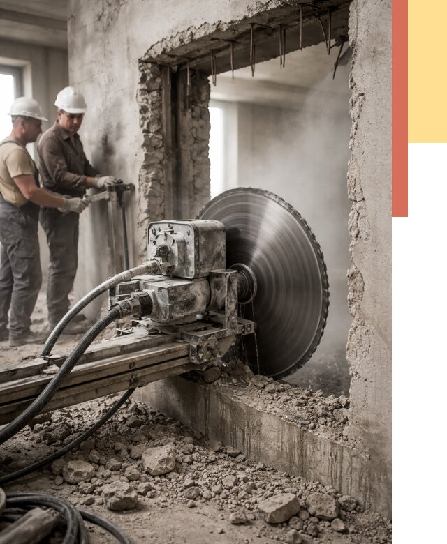 Алмазная резка проемов в чусовом от 4702 руб. быстро и недорого | ОТДЕЛОЧНИК-Чсв