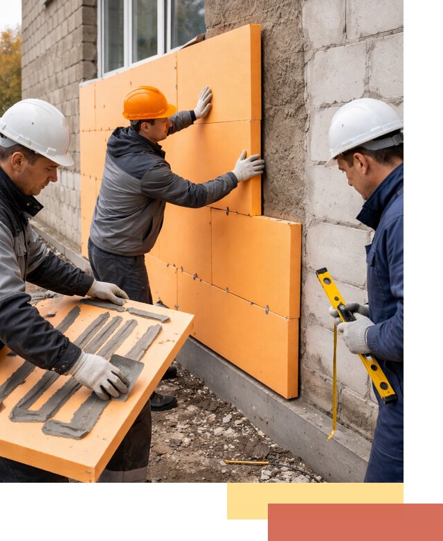 Утепление фасада пеноплексом под ключ в чусовом