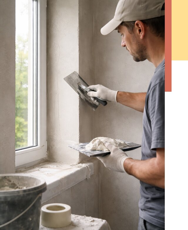 Штукатурка откосов в чусовом от 4702 руб/м² — услуги и выравнивание под ключ | ОТДЕЛОЧНИК-Чсв