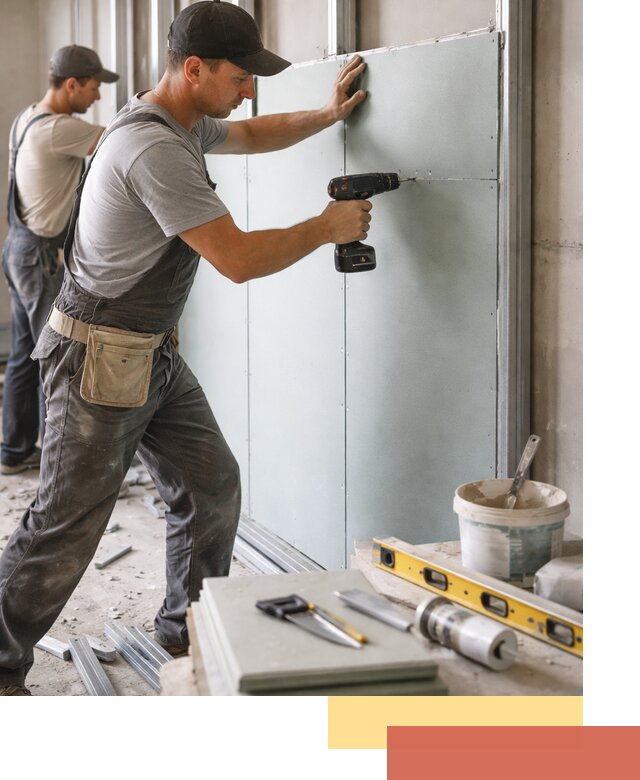 Кладка влагостойких перегородок ПГП в чусовом