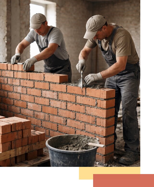 Кладка кирпичных перегородок под ключ в чусовом