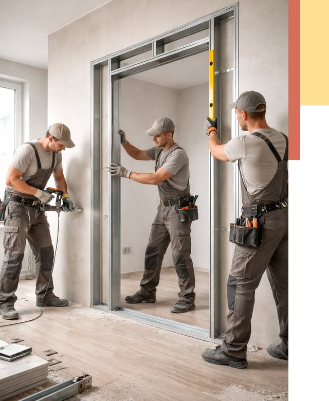 Устройство дверного проема в перегородке в чусовом от 4702 руб. под ключ | ОТДЕЛОЧНИК-Чсв