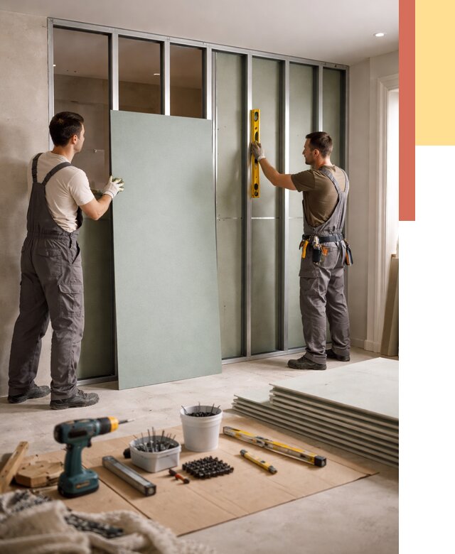 Перегородка из влагостойкого гипсокартона в чусовом от 5015 руб. — монтаж под ключ | ОТДЕЛОЧНИК-Чсв