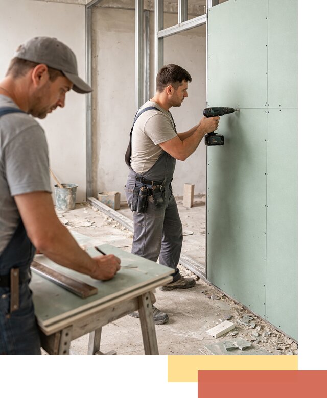 Перегородки из влагостойкого гипсокартона под ключ в чусовом