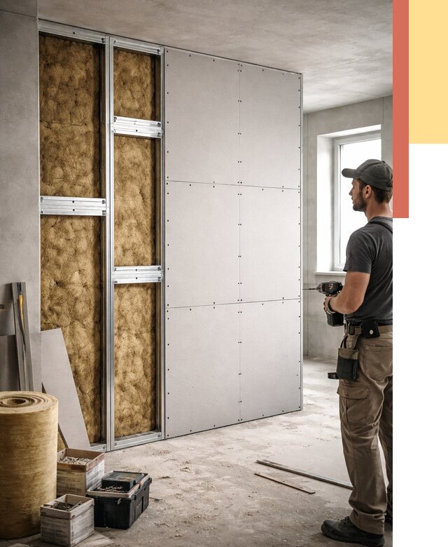 Усиленная перегородка под навеску в чусовом от 13373 руб. — монтаж под ключ | ОТДЕЛОЧНИК-Чсв