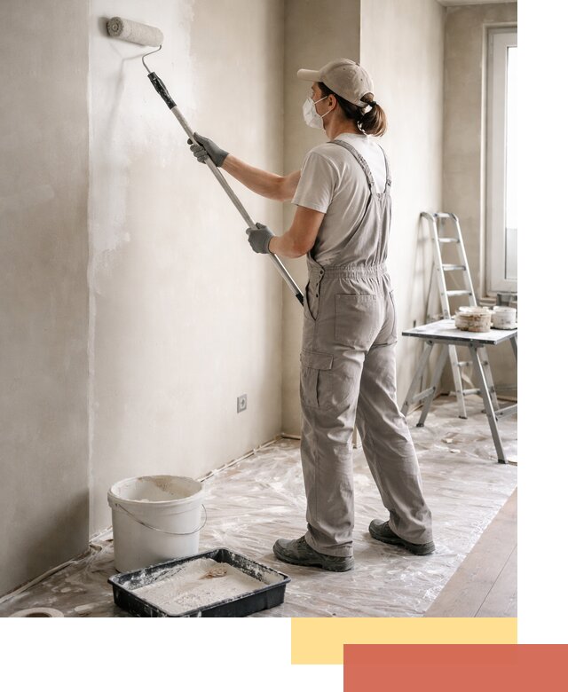 Покраска перегородок из гипсокартона в чусовом качественно и недорого