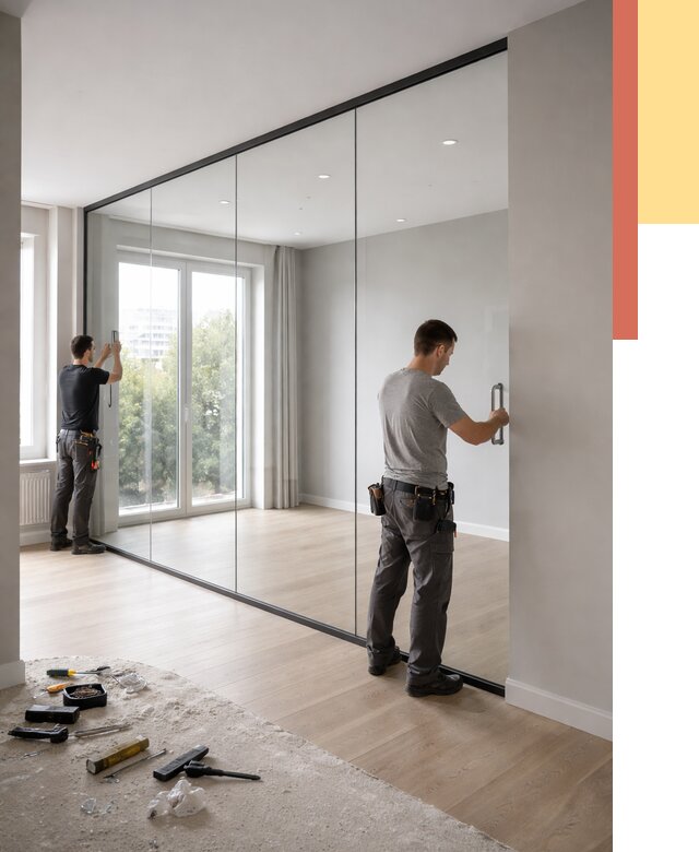 Изготовление стеклянных перегородок в чусовом от 12903 руб. под ключ | ОТДЕЛОЧНИК-Чсв