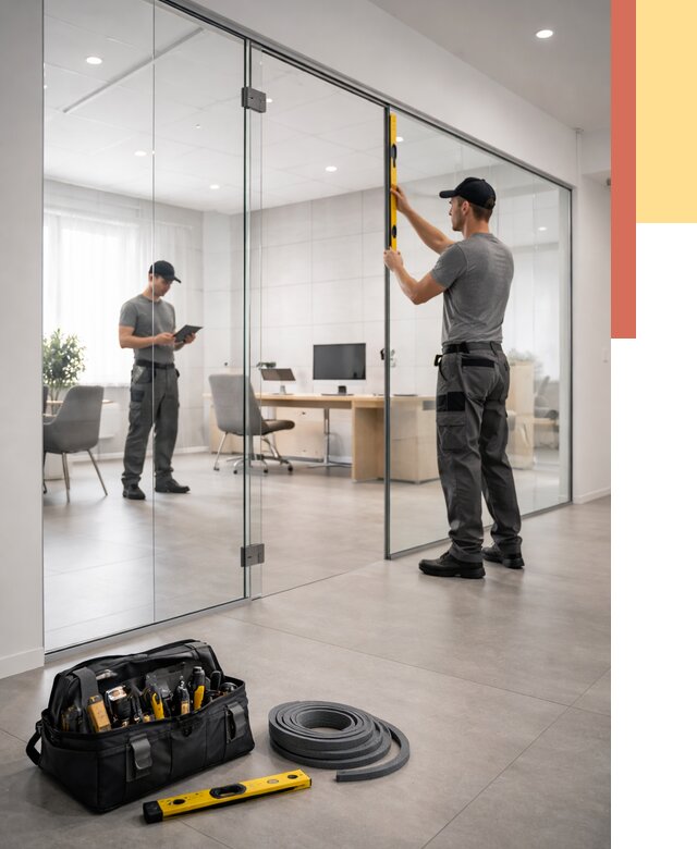 Цельностеклянные перегородки под ключ в чусовом от 9926 руб. — монтаж и цены | ОТДЕЛОЧНИК-Чсв