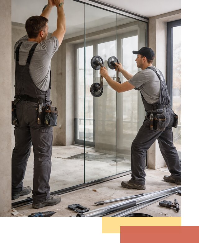 Цельностеклянные перегородки под ключ в чусовом