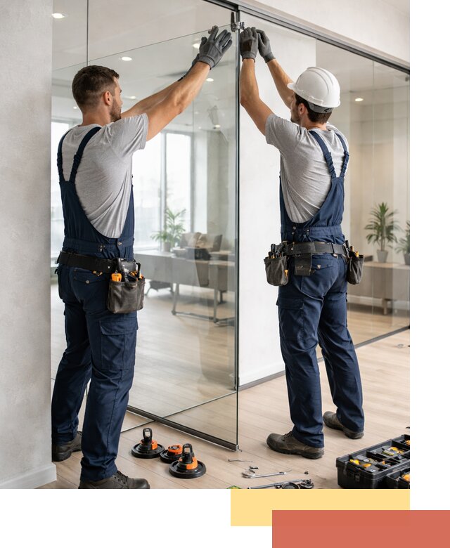 Безрамные стеклянные перегородки под ключ в чусовом