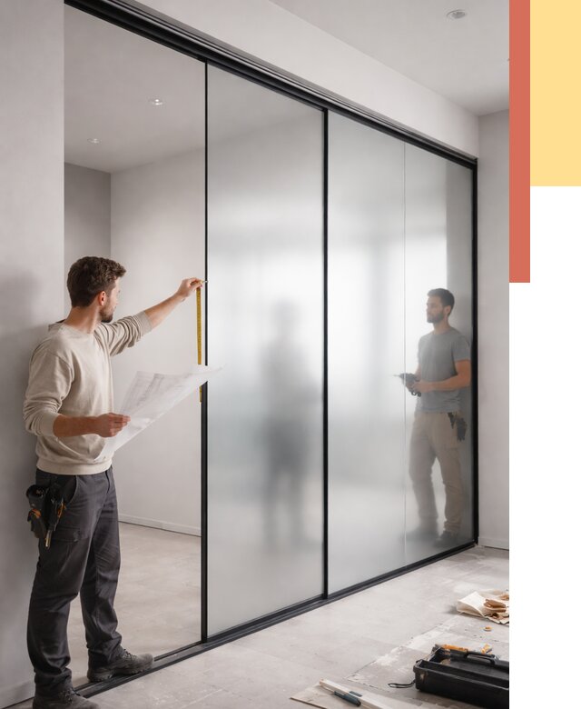 Матовые стеклянные перегородки в чусовом от 8881 руб. — монтаж и установка | ОТДЕЛОЧНИК-Чсв