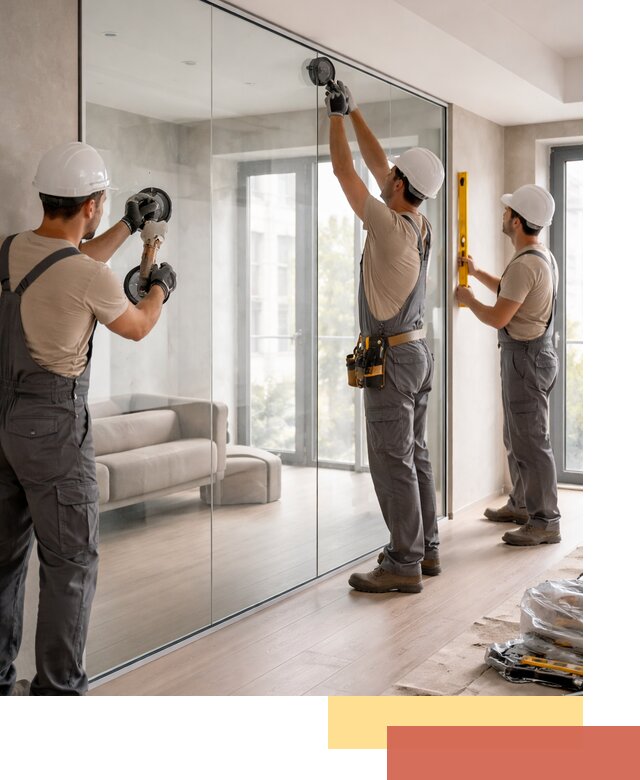 Перегородки из закаленного стекла в чусовом для офисов и квартир