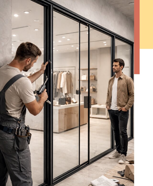 Стеклянные перегородки для магазинов в чусовом от 8567 руб. под ключ | ОТДЕЛОЧНИК-Чсв